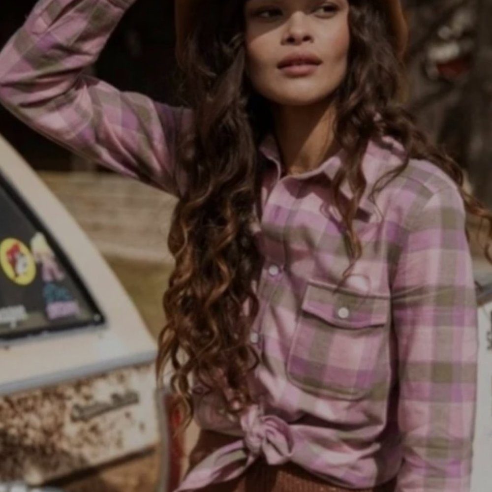 Spell Maverick Flannel Shirt Pink Small